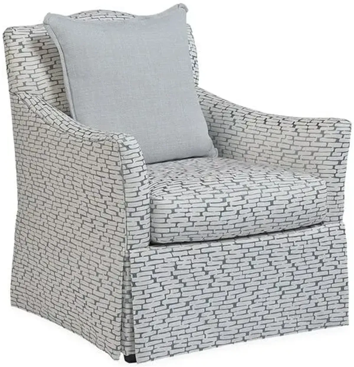 Florian Club Chair - Slate/Ivory - Lillian August