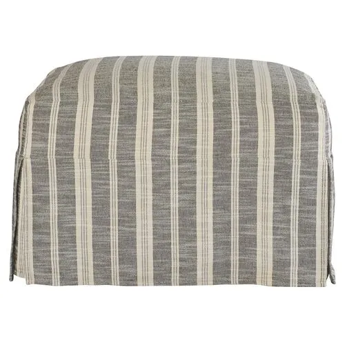 Sadie Slipcover Glider Ottoman - Beige