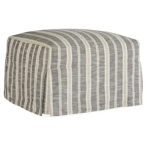 Sadie Slipcover Glider Ottoman - Beige