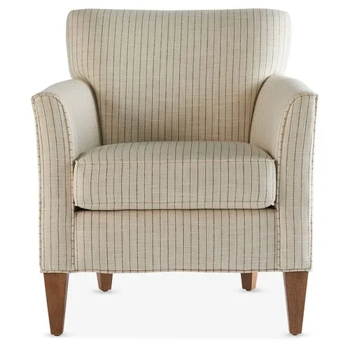 Gramercy Accent Chair - Gray Stripe - Black, Comfortable, Durable