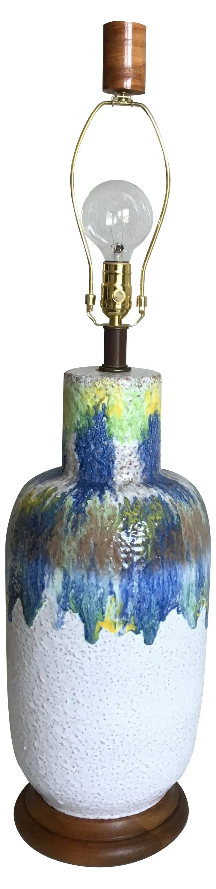 Oversize Midcentury Drip Glaze Lamp - C the Light Interiors