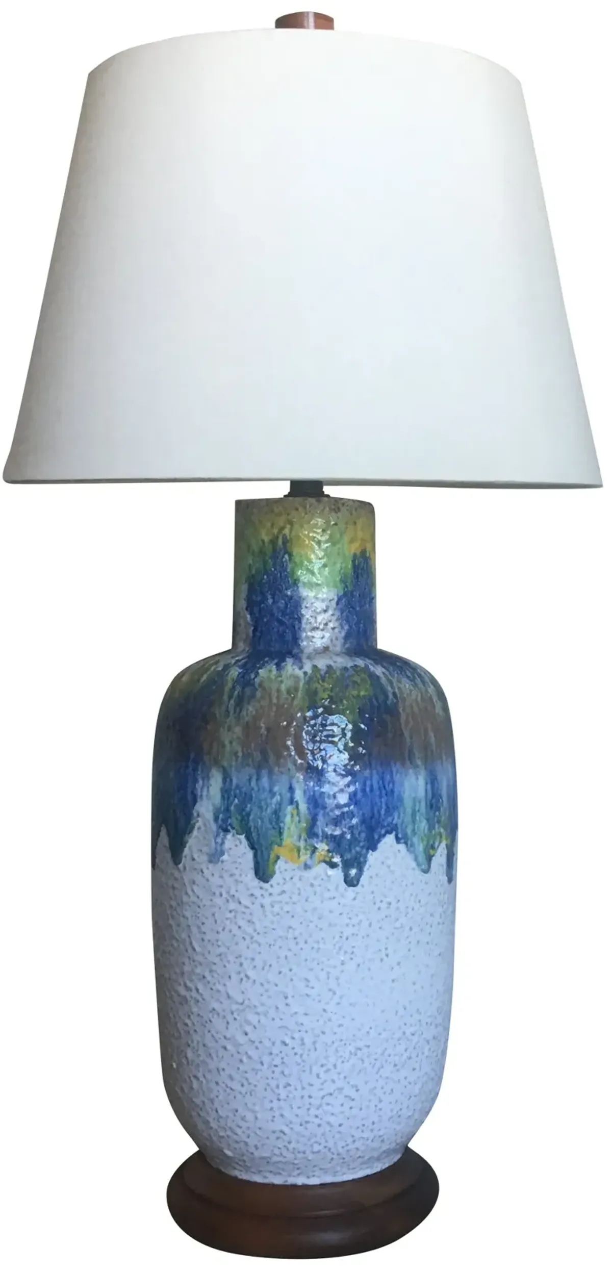 Oversize Midcentury Drip Glaze Lamp - C the Light Interiors