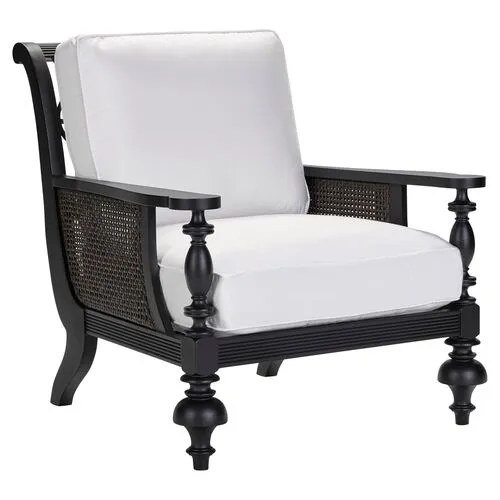 Hemingway Plantation Outdoor Lounge Chair - Black/Natural - Lane Venture - White