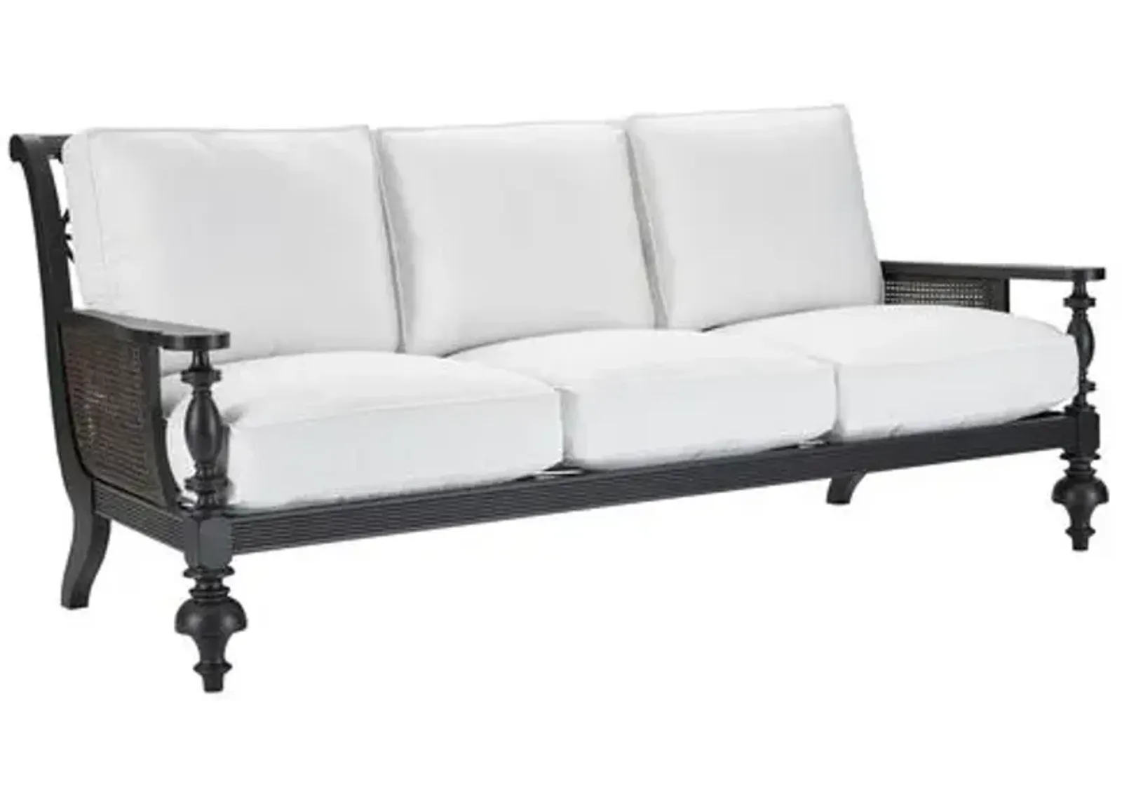 Hemingway Plantation Outdoor Sofa - Black/Natural - Lane Venture