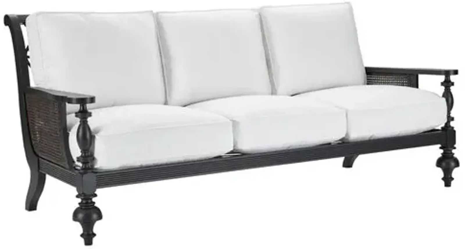 Hemingway Plantation Outdoor Sofa - Black/Natural - Lane Venture