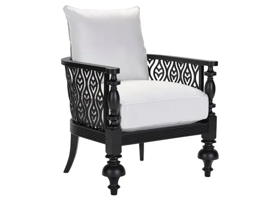 Hemingway Outdoor Accent Chair - Black/Natural - Lane Venture - White, Comfortable, Durable, Cushioned, Easy To Clean