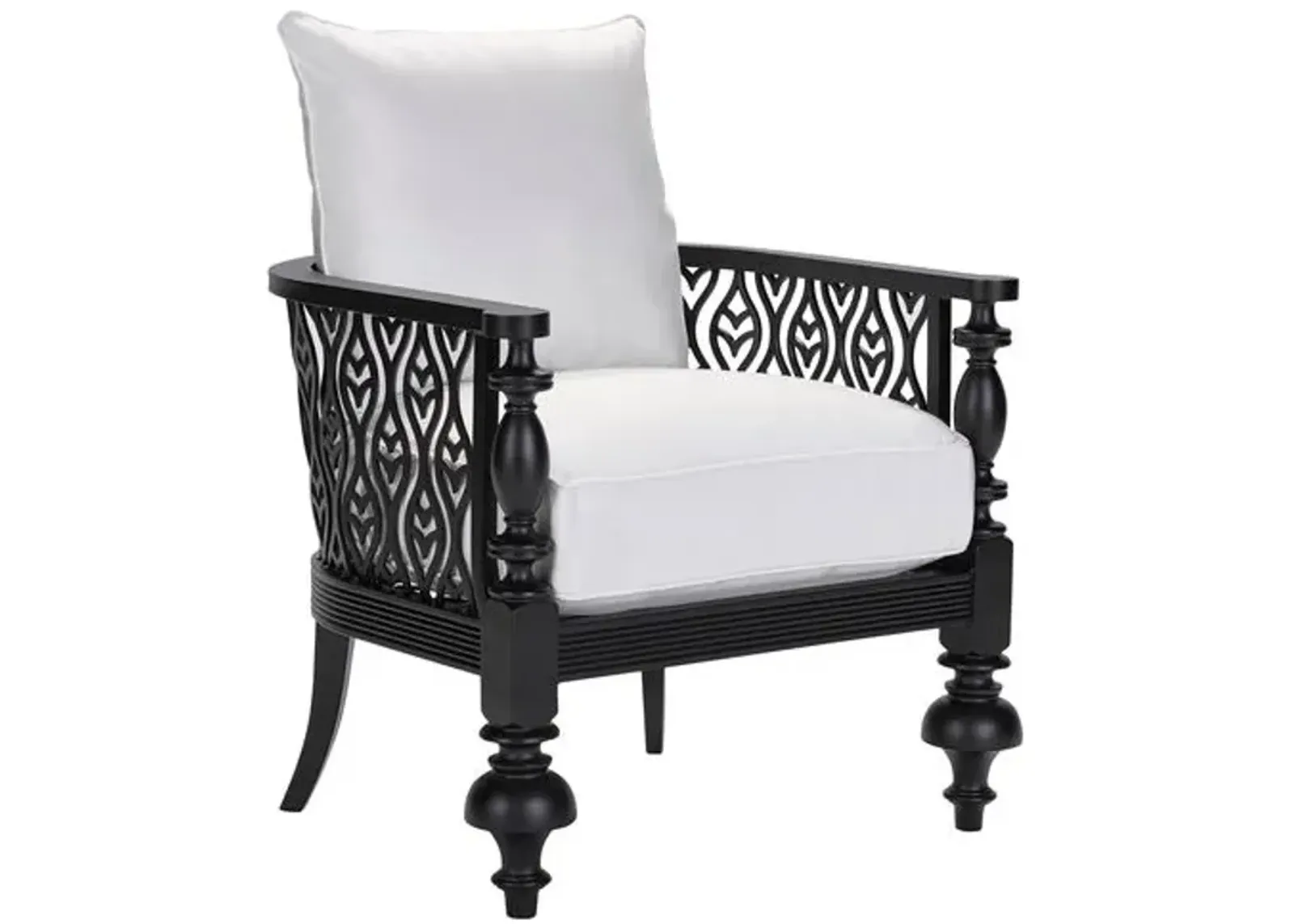 Hemingway Outdoor Accent Chair - Black/Natural - Lane Venture - White, Comfortable, Durable, Cushioned, Easy To Clean