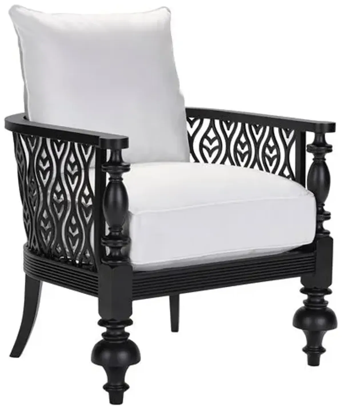 Hemingway Outdoor Accent Chair - Black/Natural - Lane Venture - White, Comfortable, Durable, Cushioned, Easy To Clean