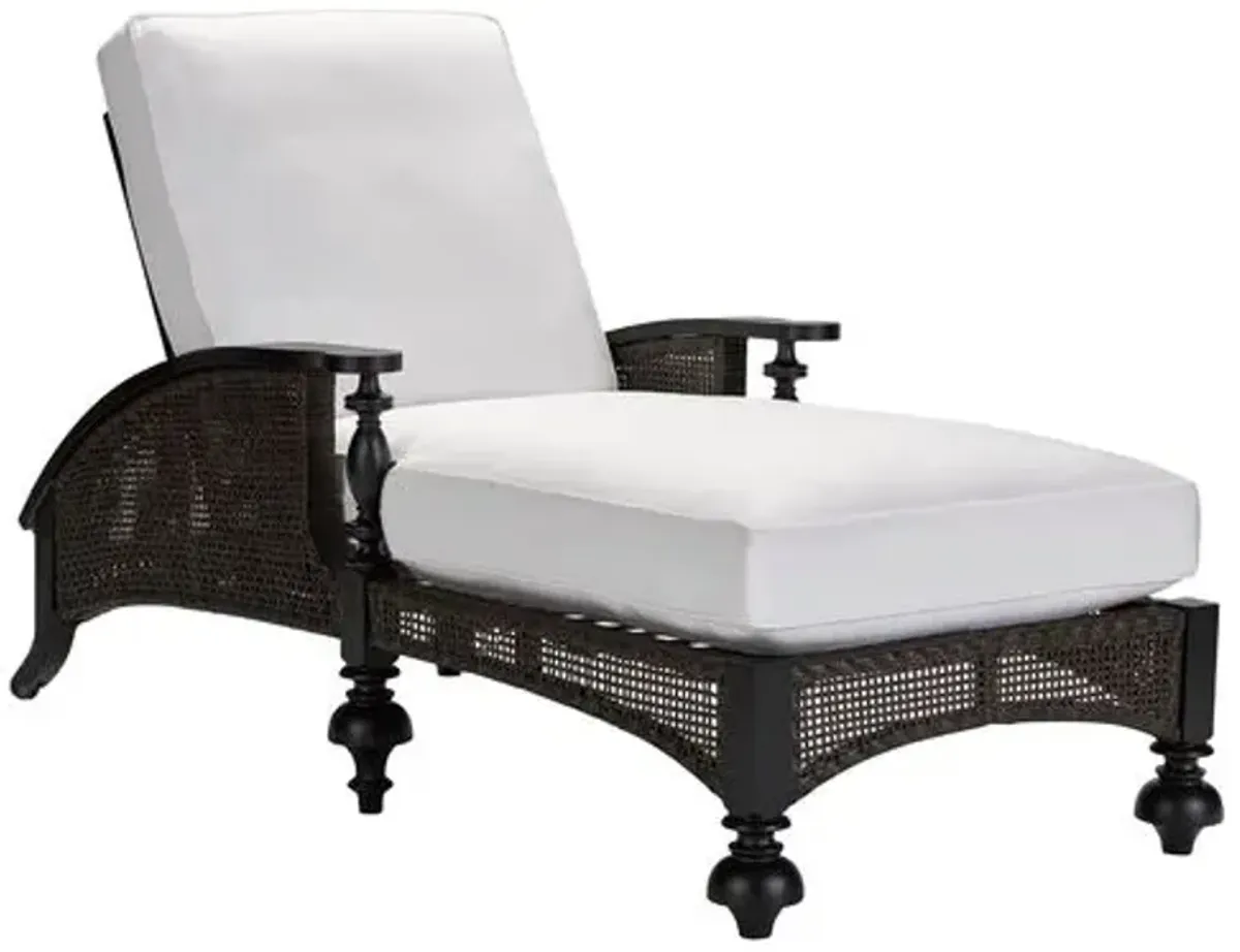 Hemingway Outdoor Chaise - Black/Natural - Lane Venture - White - Comfortable, Sturdy, Stylish