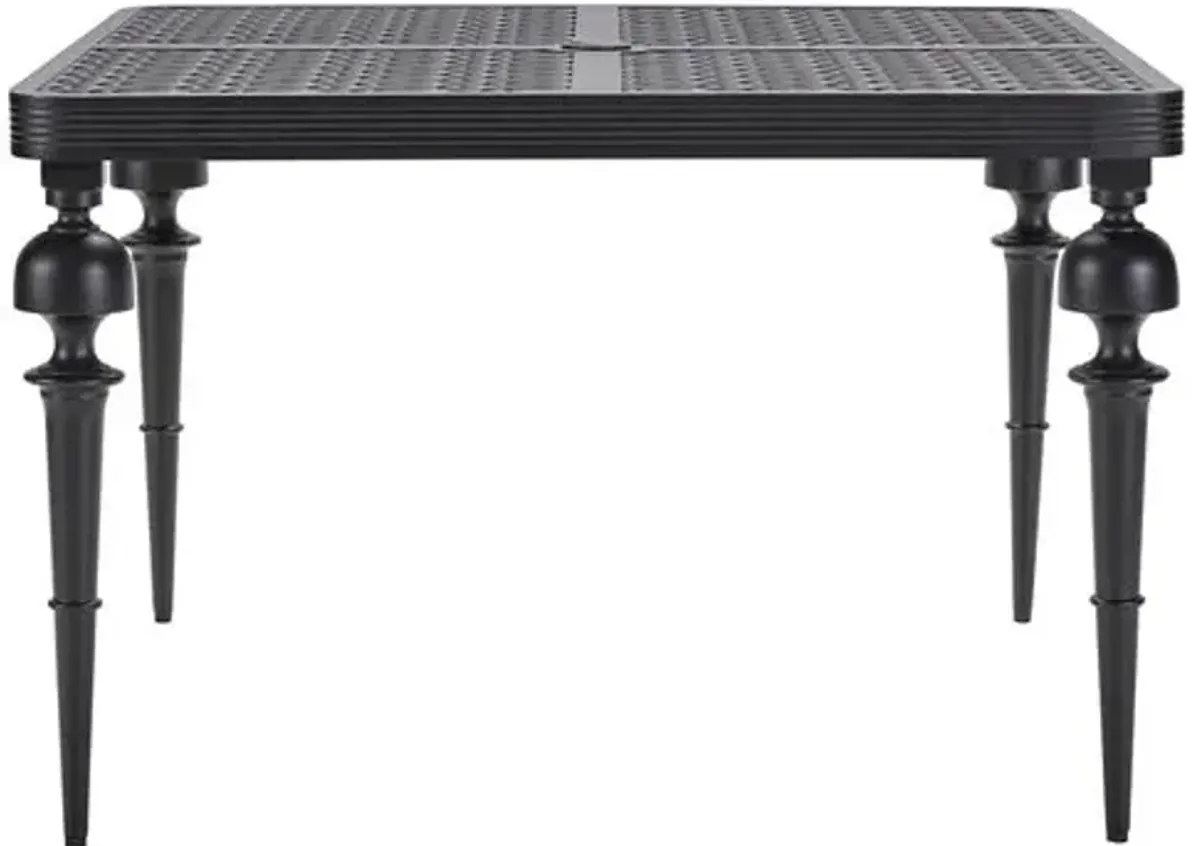 Hemingway Square Outdoor Dining Table - Black - Lane Venture