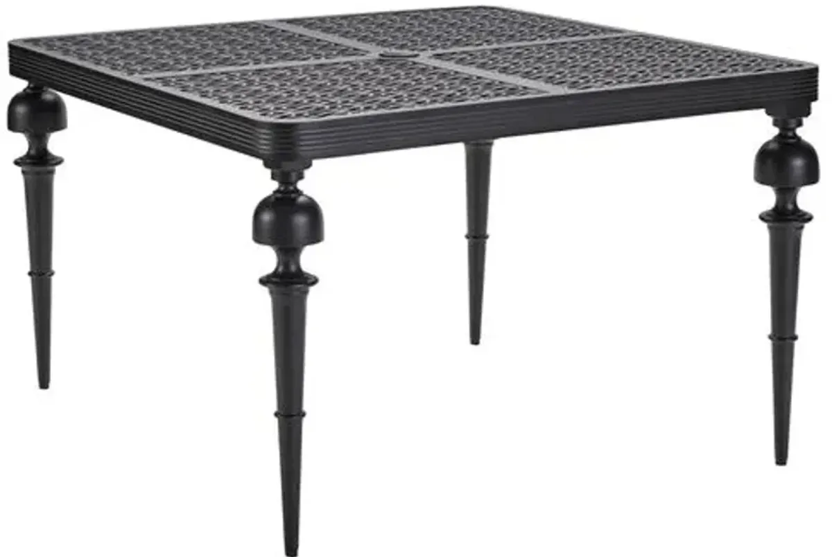 Hemingway Square Outdoor Dining Table - Black - Lane Venture