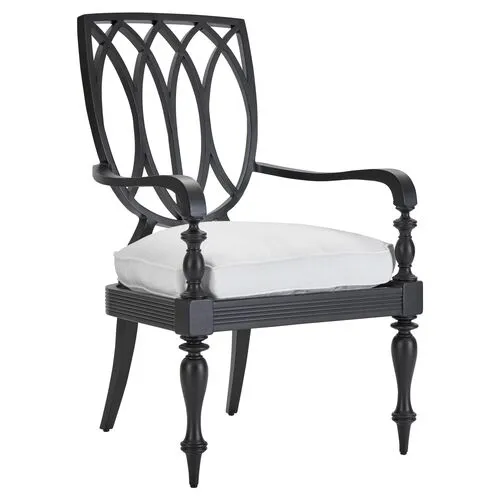 Hemingway Outdoor Armchair - Black/Natural - Lane Venture - White