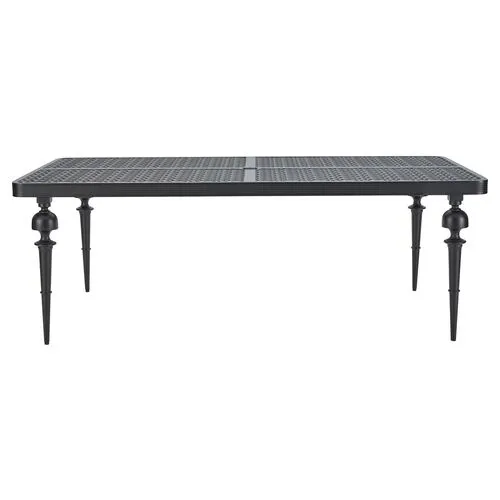 Hemingway 84" Rect. Outdoor Dining Table - Black - Lane Venture