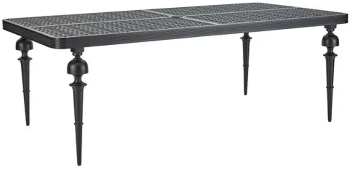 Hemingway 84" Rect. Outdoor Dining Table - Black - Lane Venture