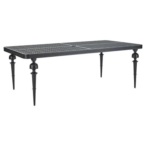 Hemingway 84" Rect. Outdoor Dining Table - Black - Lane Venture