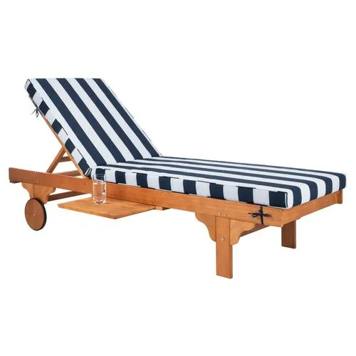 Siesta Outdoor Chaise - Navy/White Cabana - Blue - Comfortable, Sturdy, Stylish