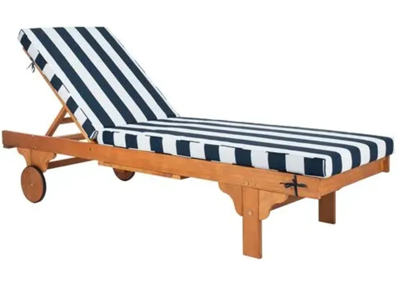 Siesta Outdoor Chaise - Navy/White Cabana - Blue - Comfortable, Sturdy, Stylish