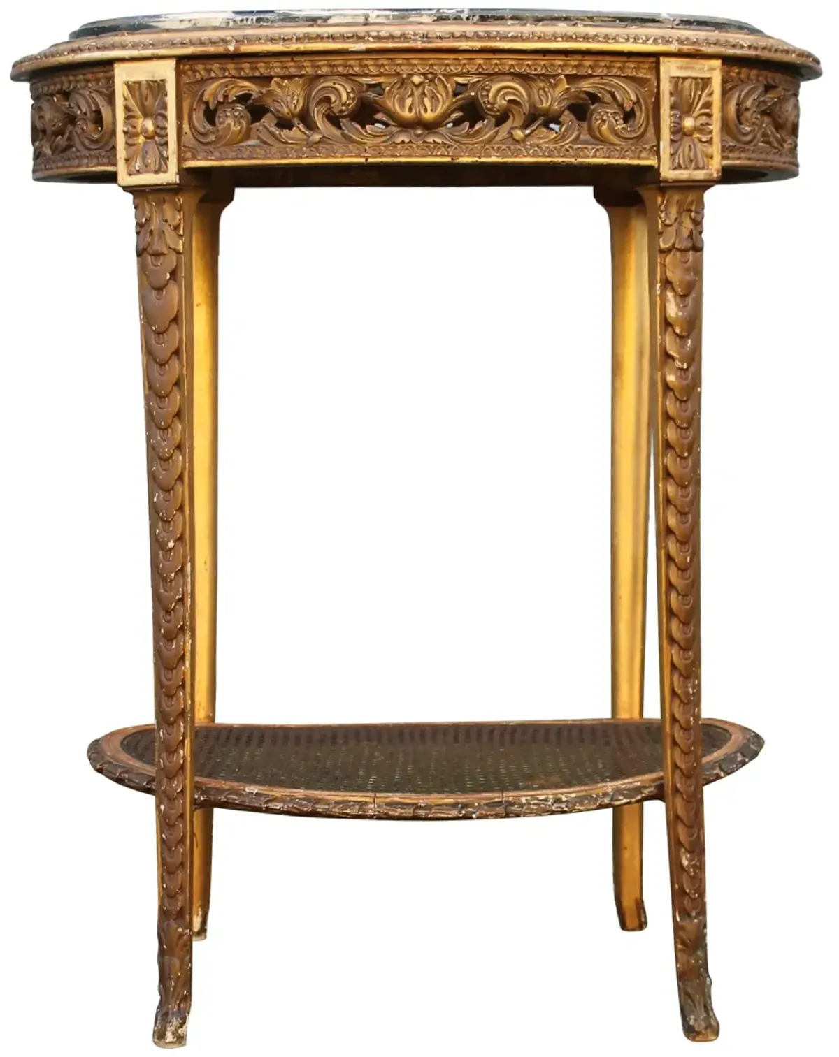 Louis XVI-Style Side Table - C. 1850 - Something Vintage - Gold