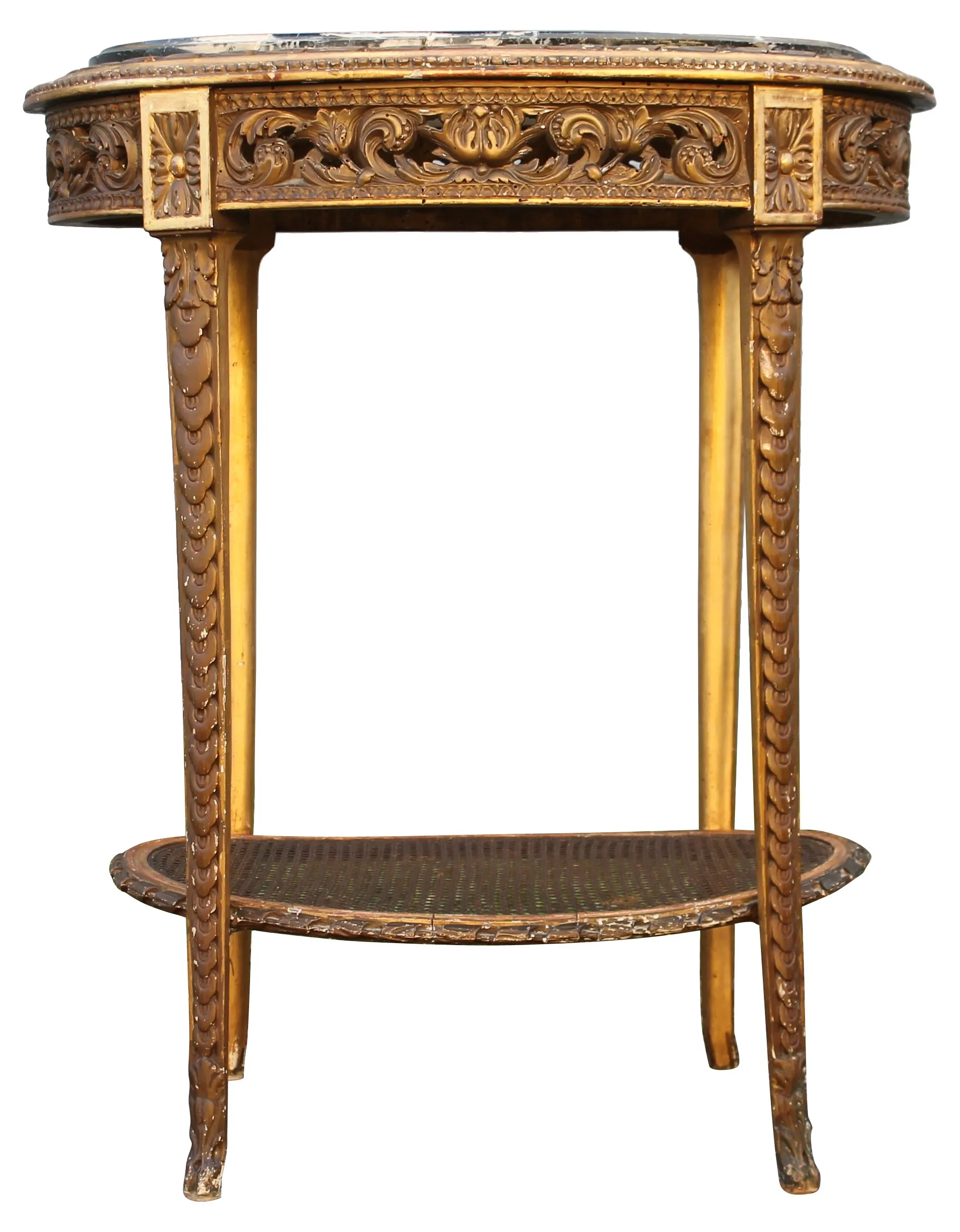 Louis XVI-Style Side Table - C. 1850 - Something Vintage - Gold