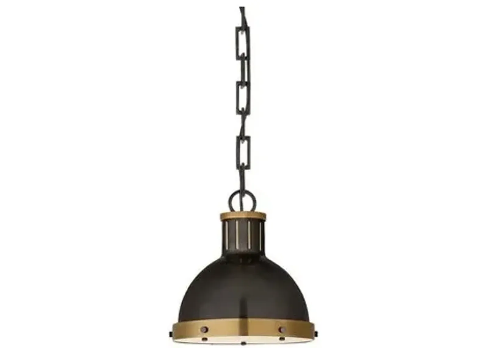 Visual Comfort - Hicks Pendant - Bronze/Antiqued Brass - Black