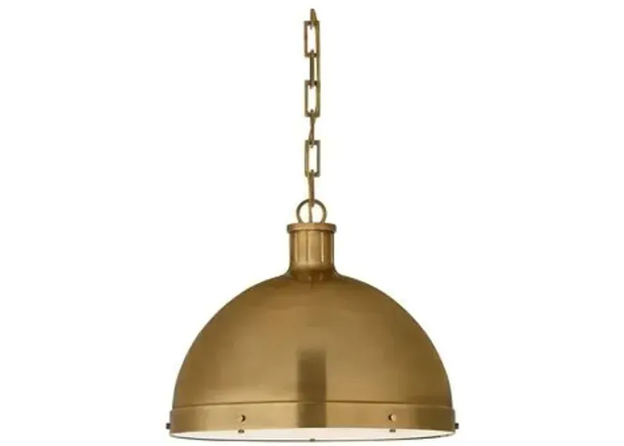 Visual Comfort - Hicks Pendant - Hand-Rubbed Antiqued Brass - Gold