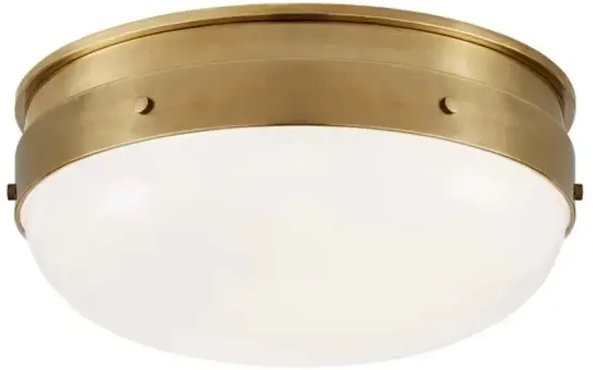 Visual Comfort - Hicks Flush Mount - Hand-Rubbed Antiqued Brass - Gold