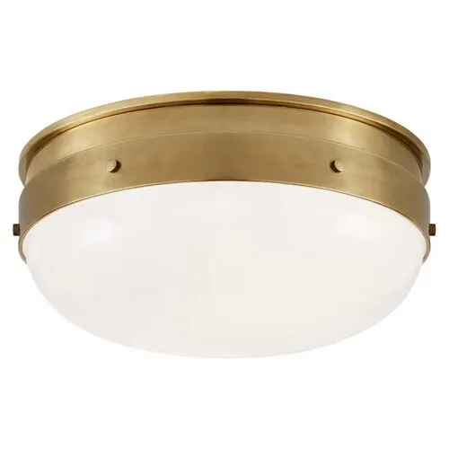 Visual Comfort - Hicks Flush Mount - Hand-Rubbed Antiqued Brass - Gold