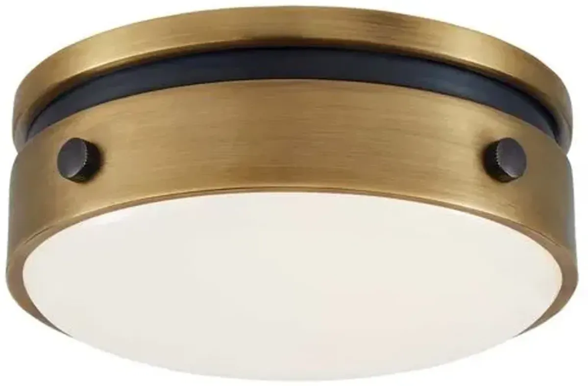 Visual Comfort - Hicks Flush Mount - Bronze/Antiqued Brass - Gold