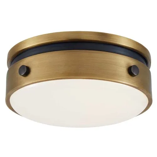 Visual Comfort - Hicks Flush Mount - Bronze/Antiqued Brass - Gold