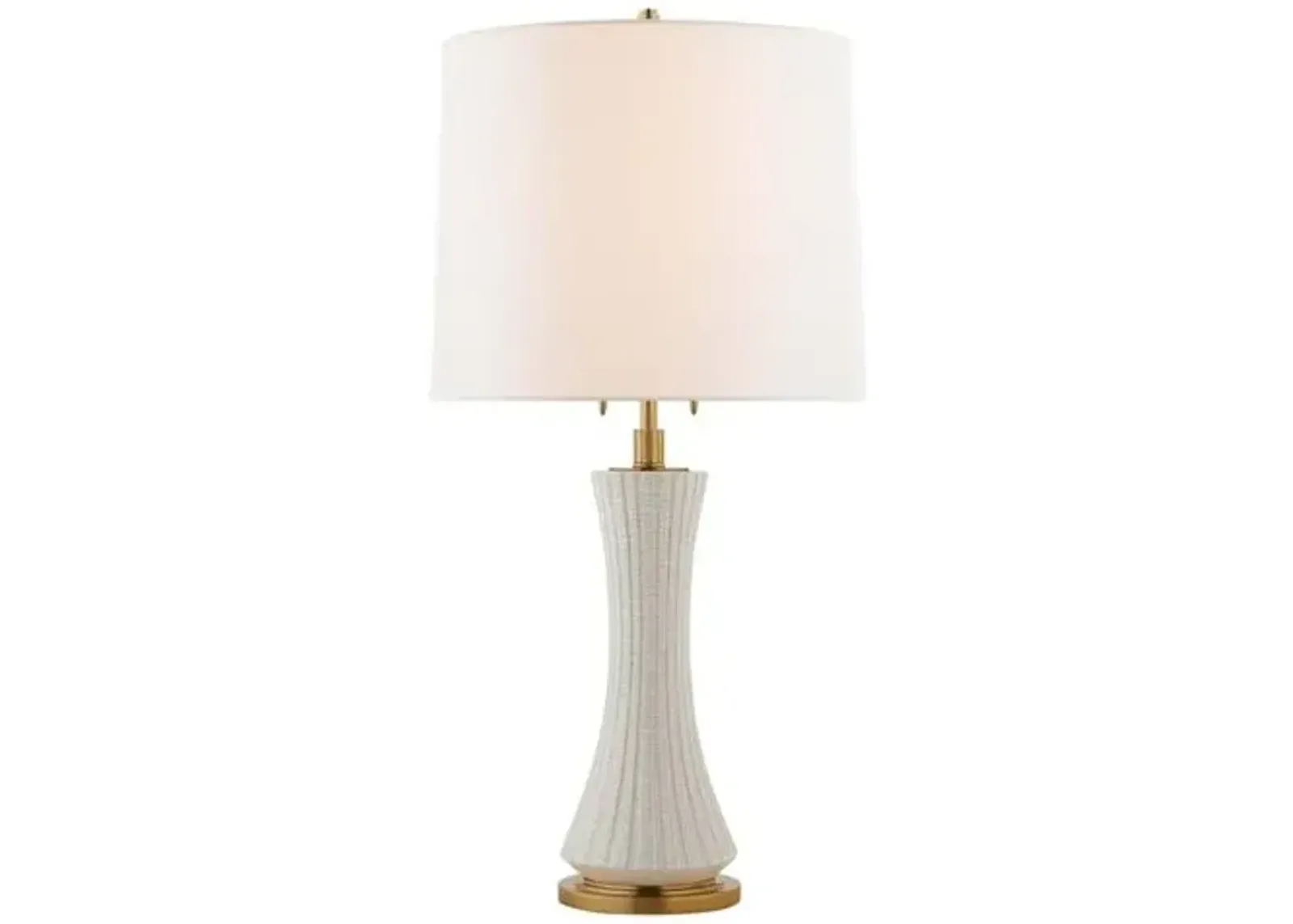 Visual Comfort - Elena Table Lamp - White Crackle