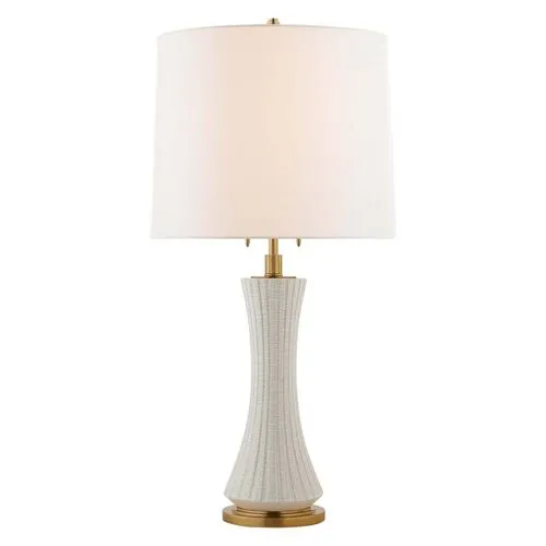 Visual Comfort - Elena Table Lamp - White Crackle