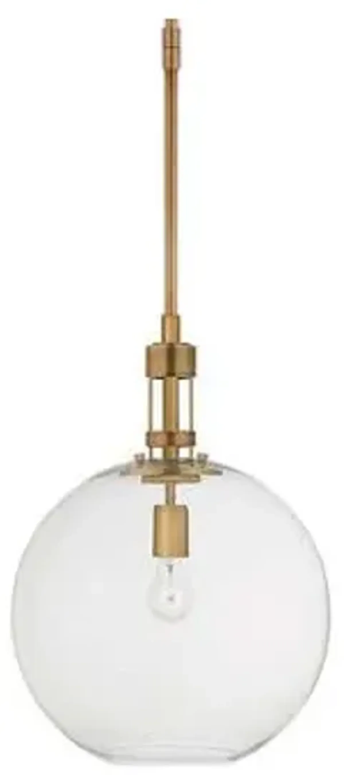 Visual Comfort - Gable Globe Pendant - Hand-Rubbed Antiqued Brass - Gold