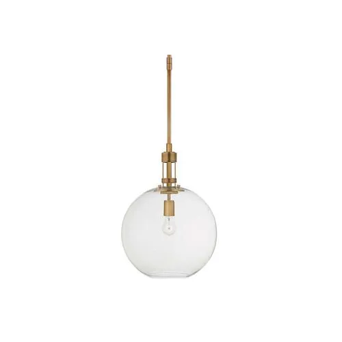 Visual Comfort - Gable Globe Pendant - Hand-Rubbed Antiqued Brass - Gold