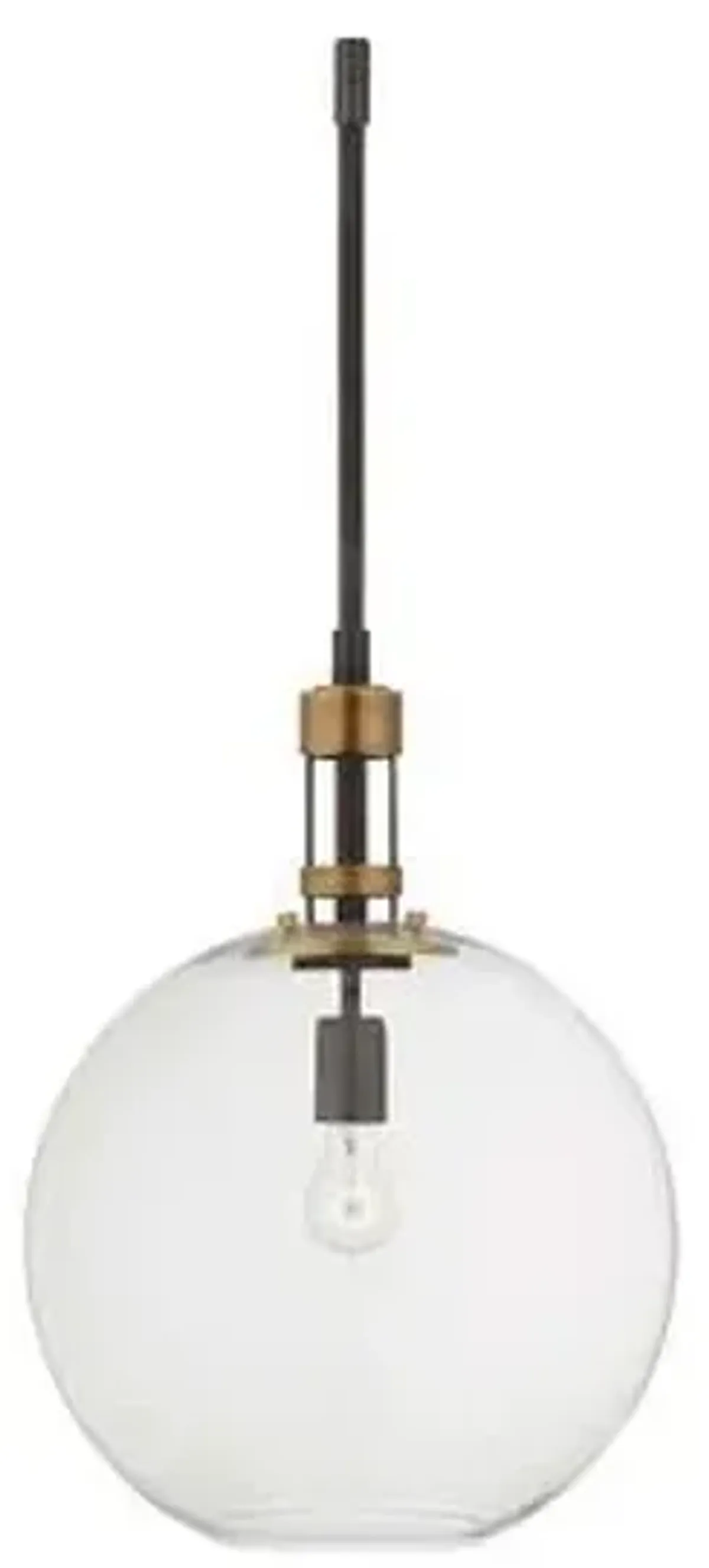 Visual Comfort - Gable Globe Pendant - Bronze/Antiqued Brass - Black