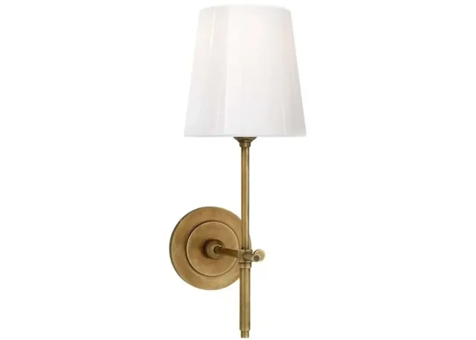 Visual Comfort - Bryant Sconce - Hand-Rubbed Antiqued Brass/White - Gold