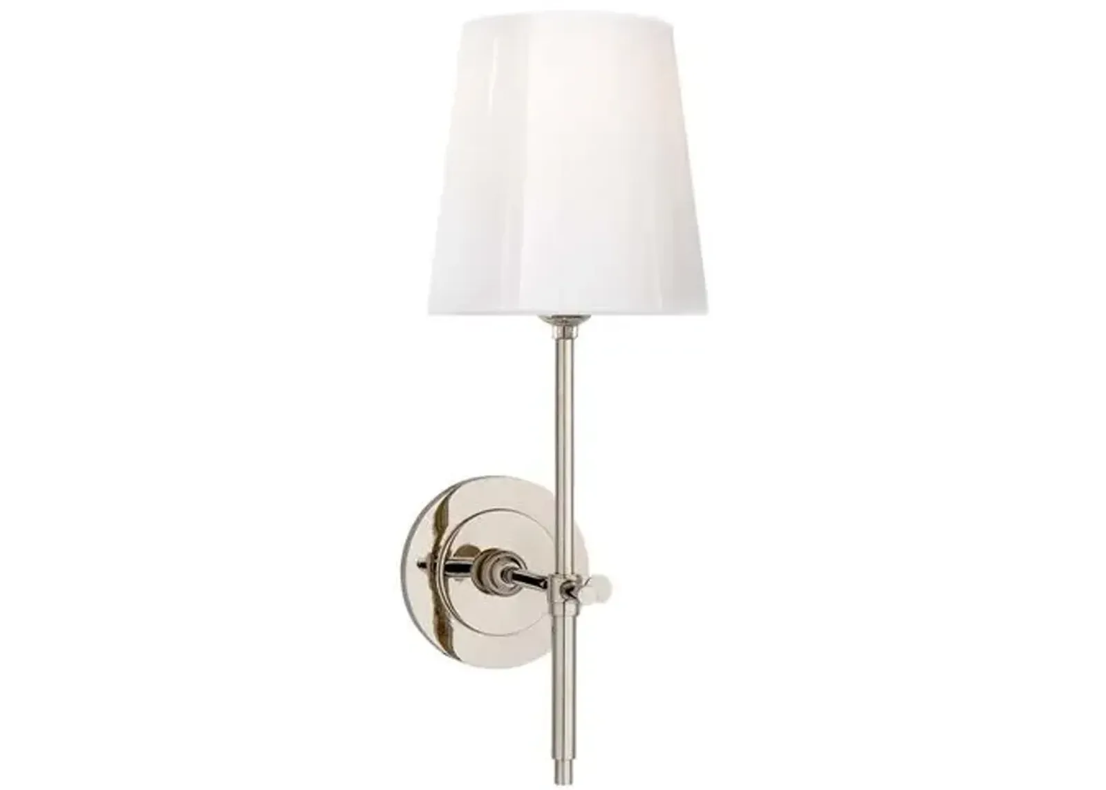 Visual Comfort - Bryant Sconce - Polished Nickel/White - Silver