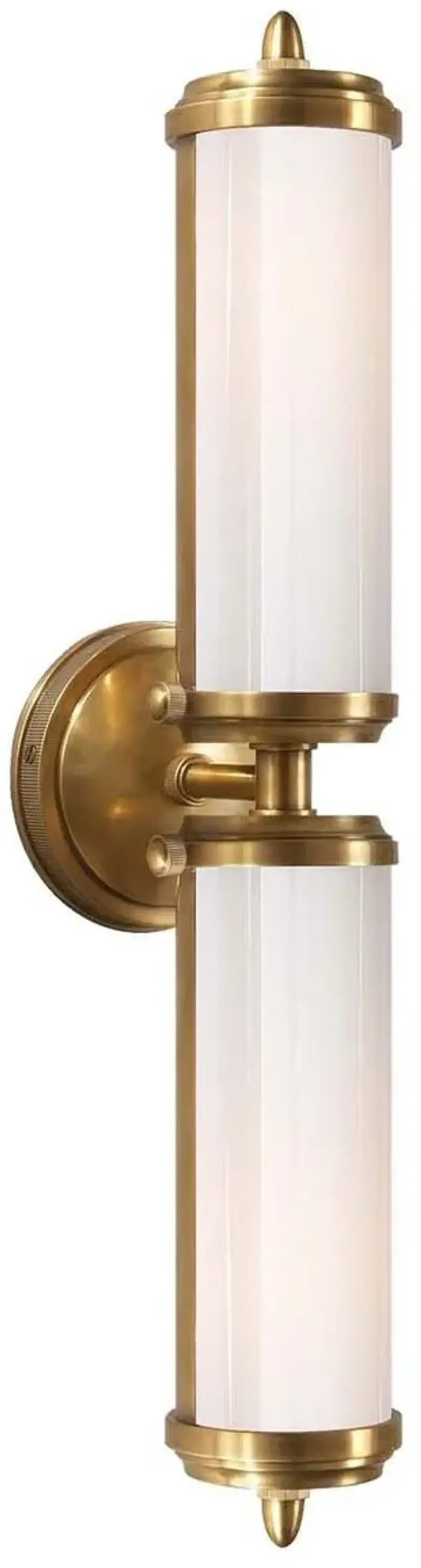 Visual Comfort - Merchant 2-Light Sconce - Hand-Rubbed Antique Brass - Gold