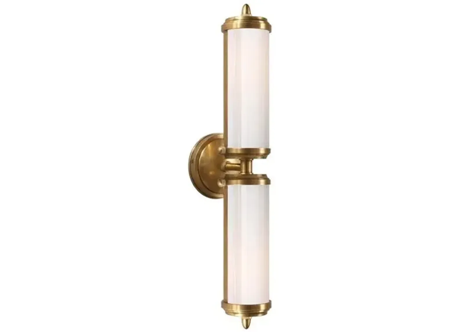 Visual Comfort - Merchant 2-Light Sconce - Hand-Rubbed Antique Brass - Gold