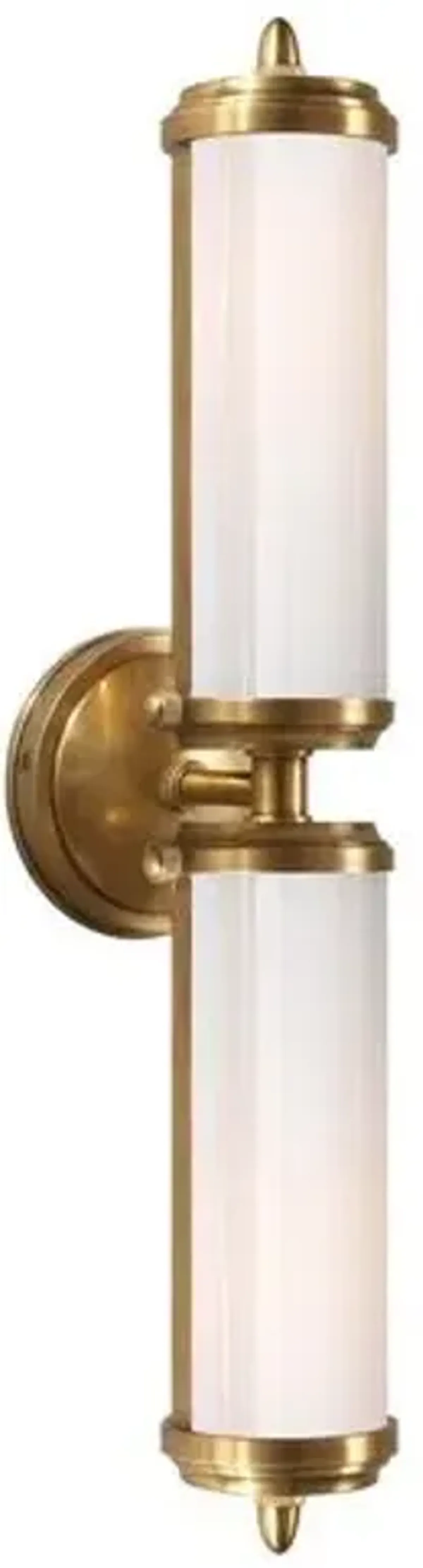 Visual Comfort - Merchant 2-Light Sconce - Hand-Rubbed Antique Brass - Gold