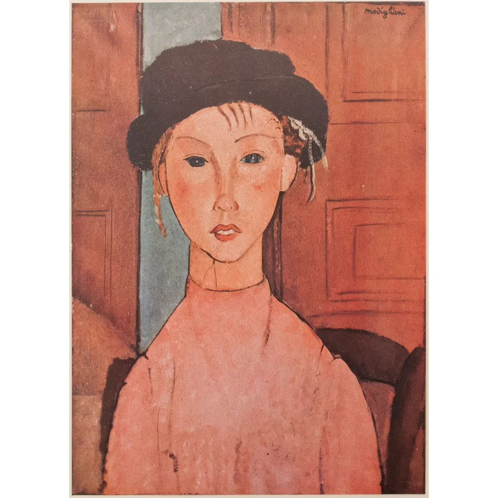 1947 Modigliani La Fillette au Chapeau - Pink