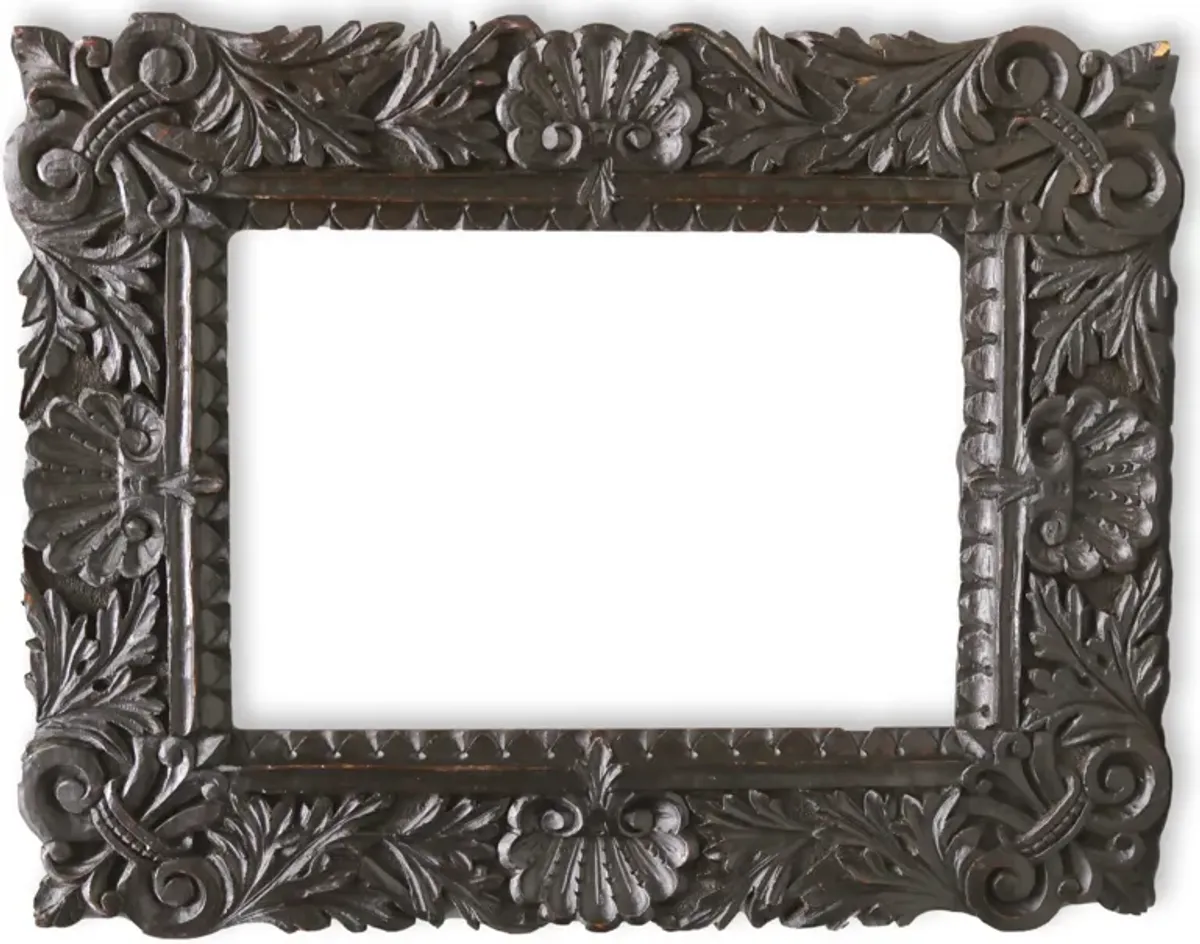 18th-C. Hand-Carved Wood Frame - Rose Victoria - Brown