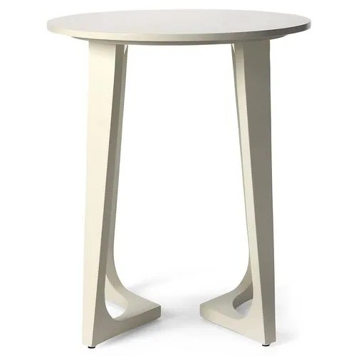 Gail Side Table - White - Ivory