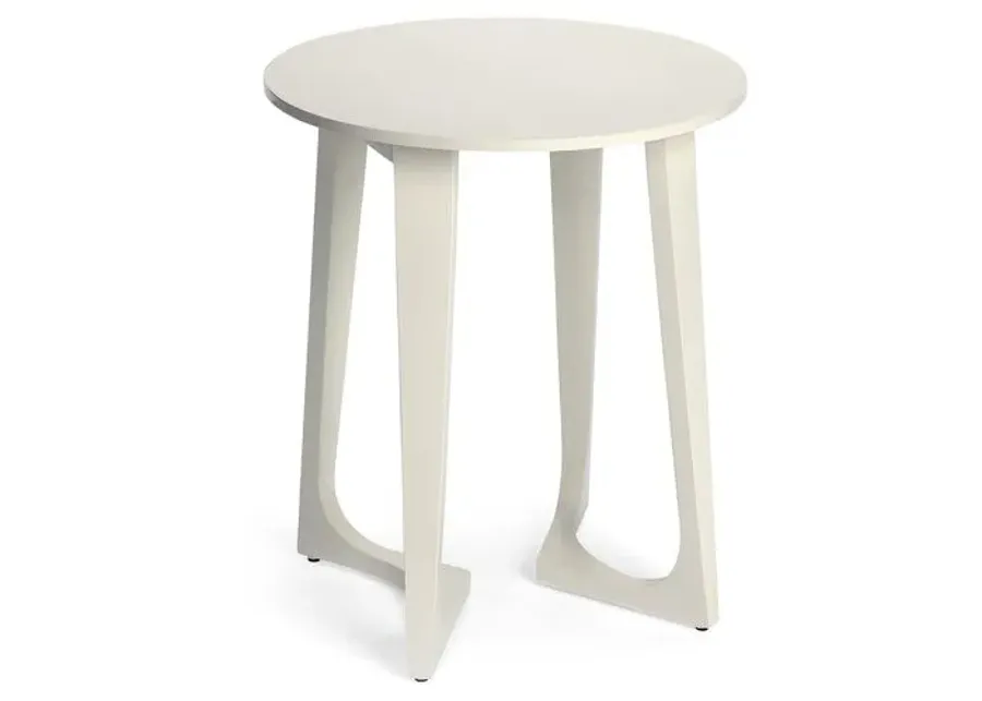 Gail Side Table - White - Ivory