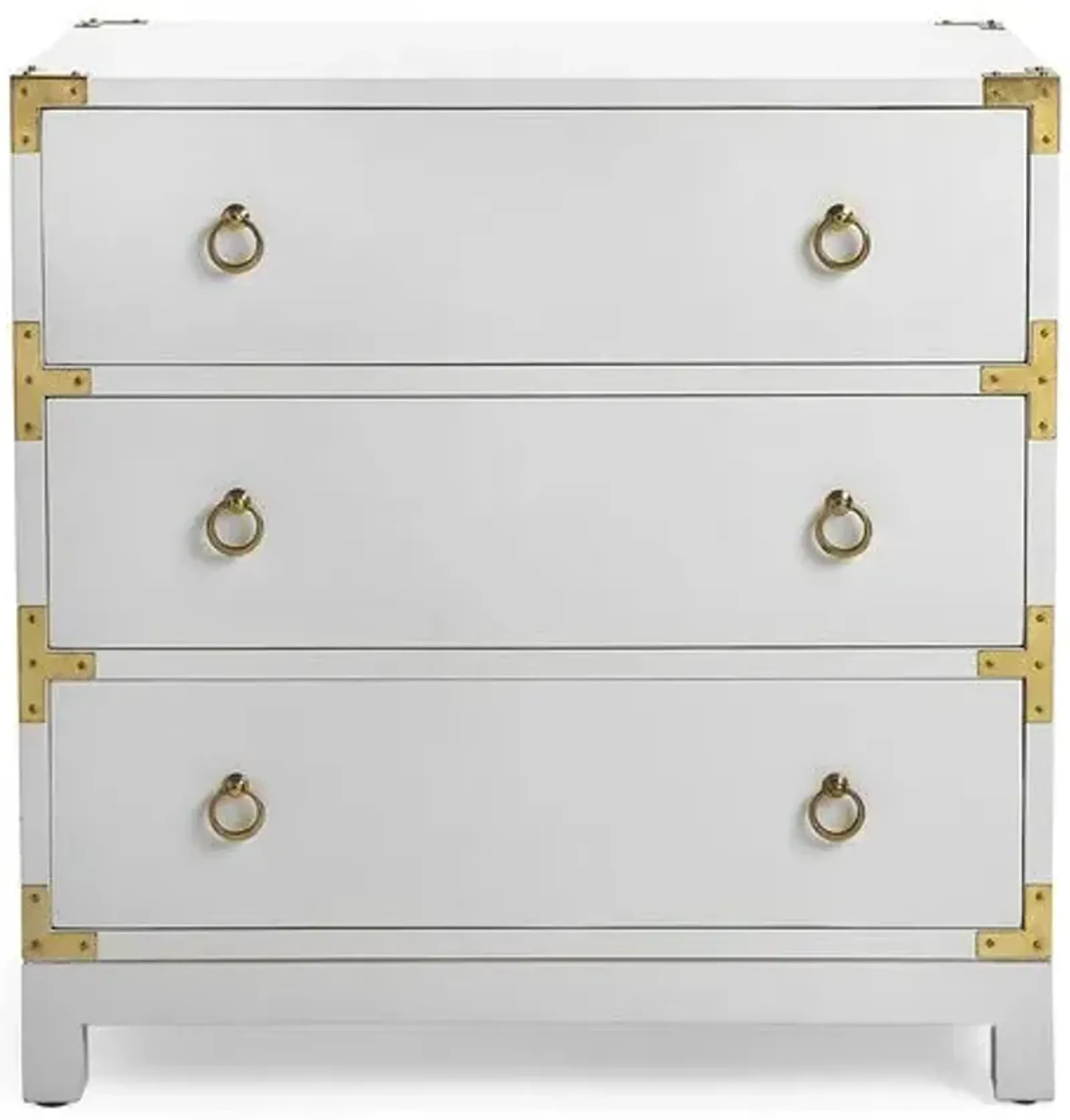 Lena Campaign Dresser - White