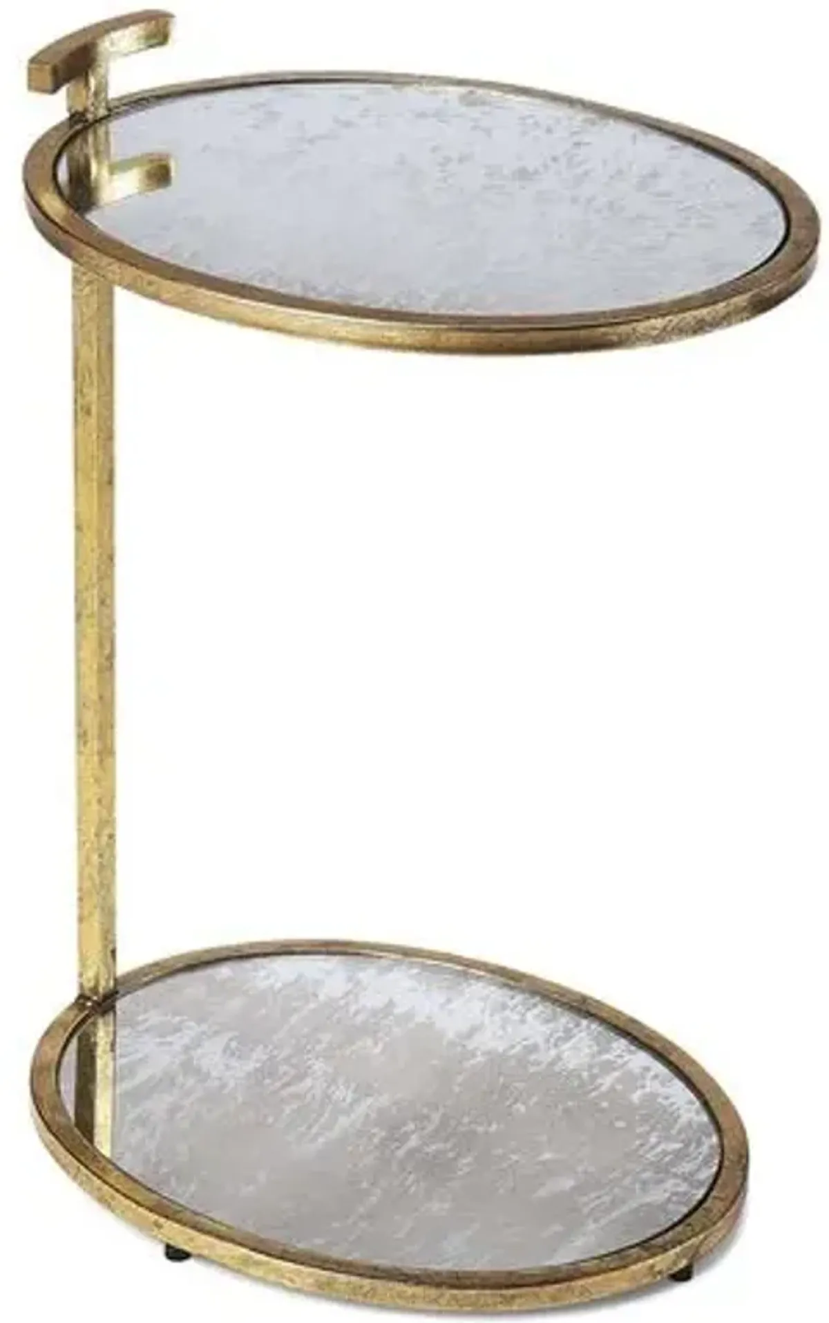 Fairlawn Side Table - Antiqued Brass - Gold