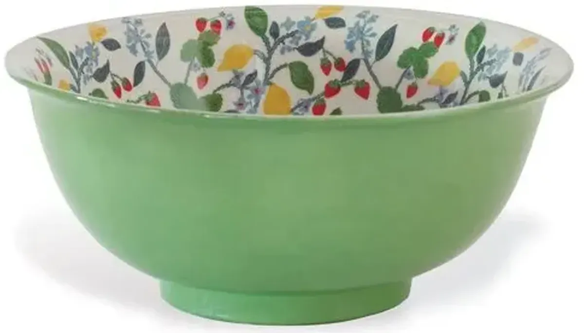 Port 68 - 16" Crewel Summer Bowl - Green