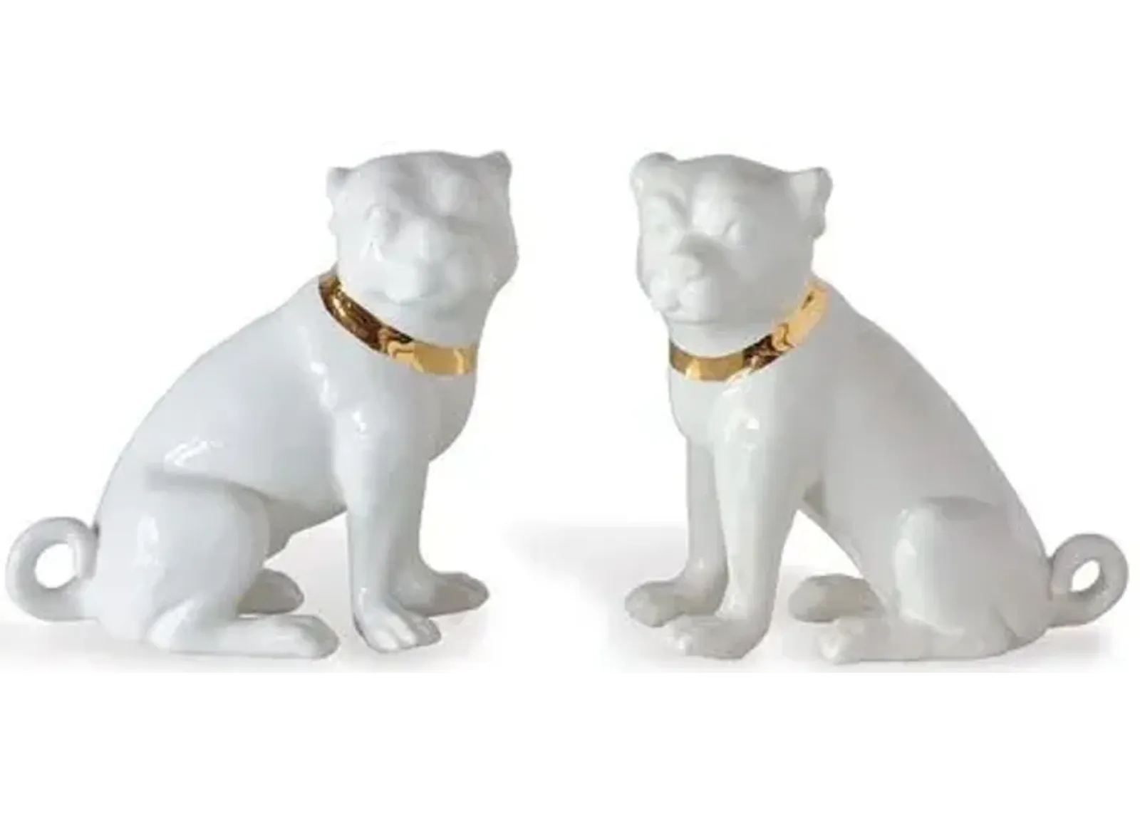 Port 68 - Asst. of 2 Cecil Pug Figures - Cream - Ivory