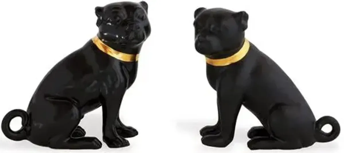 Port 68 - Asst. of 2 Cecil Pug Figures - Black