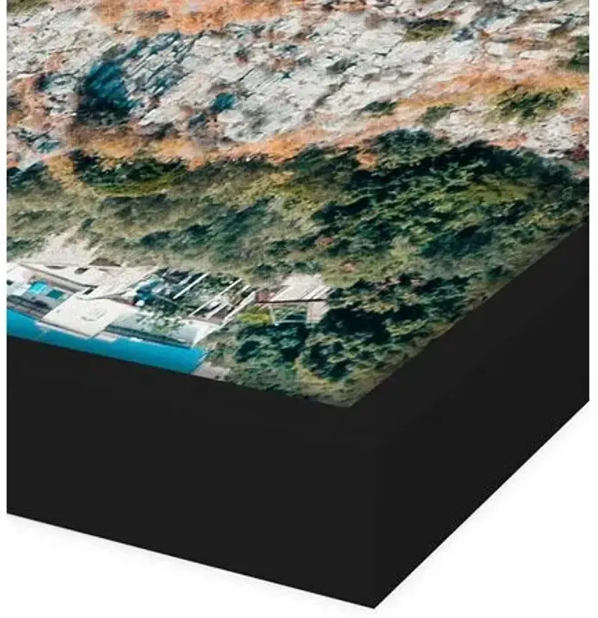 Natalie Obradovich - Positano from the Sea Diptych Photograph - Blue