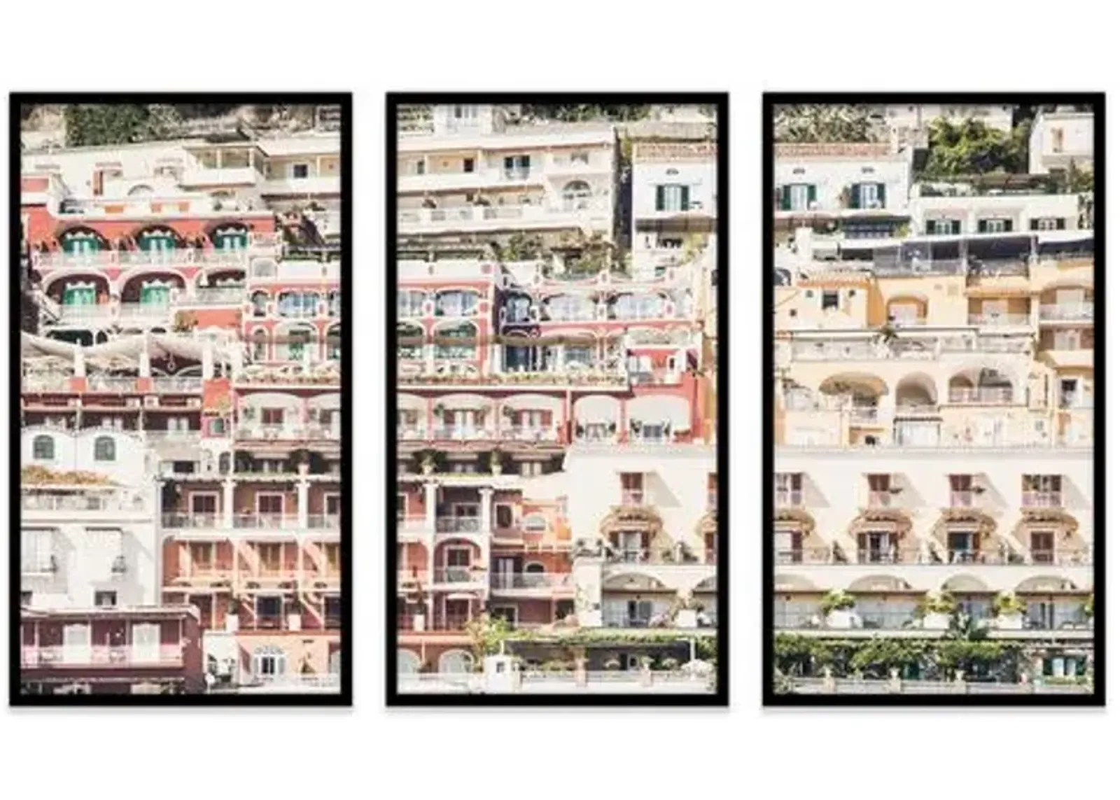 Natalie Obradovich - Positano Triptych - Blue